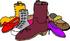 #18936 Group of Shoes Clipart by DJArt