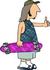 #19401 Skater Dude Holding His Skateboard, Giving a Thumbs Up Clipart by DJArt