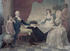 #20194 Stock Photography: George Washington, Family and Servant Around a Map at a Table by JVPD