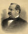#20303 Historical Stock Photo of a Portrait of Grover Cleveland, the 22nd President of the USA by JVPD