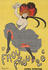 #20821 Stock Photography of a Female Can Can Dancer Holding a Copy of Le Frou Frou on a Vintage Advertisement by JVPD
