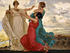 #20822 Stock Photography of a Vintage Italian World War Poster of Three Women in Gowns, One Holding a Sword by JVPD