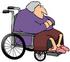 #21027 Senior Woman in a Wheelchair People Clipart by DJArt