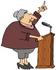 #21035 Proud Female Politician Gesturing With Her Hand While Giving a Public Speech People Clipart by DJArt
