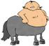 #21403 Male Centaur, Half Man Half Horse Clipart by DJArt
