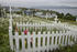 #21542 Stock Photography of Fences Around Burial Plots and Homes in Sand Point, Alaska by JVPD