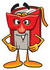 #22556 Clip Art Graphic of a Book Cartoon Character Wearing a Red Mask Over His Face by toons4biz