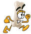 #22731 Clip art Graphic of a Bone Cartoon Character Running by toons4biz