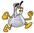 #22835 Clip art Graphic of a Laboratory Flask Beaker Cartoon Character Running by toons4biz