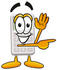 #23107 Clip Art Graphic of a Calculator Cartoon Character Waving and Pointing by toons4biz