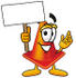 #23373 Clip Art Graphic of a Construction Traffic Cone Cartoon Character Holding a Blank Sign by toons4biz