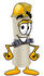 #23598 Clip Art Graphic of a Rolled Diploma Certificate Cartoon Character Wearing a Hardhat Helmet by toons4biz