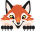 #23958 Clipart Picture of a Fox Mascot Cartoon Character Peeking Over a Surface by toons4biz