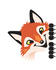 #23967 Clipart Picture of a Fox Mascot Cartoon Character Peeking Around a Corner by toons4biz