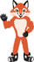#23968 Clipart Picture of a Fox Mascot Cartoon Character Waving by toons4biz
