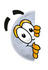 #24765 Clip Art Graphic of a Full Moon Cartoon Character Peeking Around a Corner by toons4biz