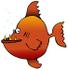 #26699 Toothy Orange Fish Clipart by DJArt