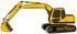 #26963 Yellow Trackhoe Tractor Working At A Construction Site Clipart Graphic by DJArt