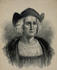 #27470 Illustration of a Portrait of Christopher Columbus Wearing a Hat by JVPD