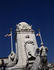 #27478 Stock Photo of The Marble Christopher Columbus Statue Against A Deep Blue Sky in Front of the Union Station in Washington DC by JVPD