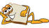 #27514 Clip Art Graphic of a White Bread Slice Mascot Character Reclined and Resting His Head on His Hand by toons4biz