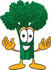 #27565 Clip Art Graphic of a Broccoli Mascot Character Greeting With Open Arms by toons4biz