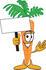 #27599 Clip Art Graphic of an Organic Veggie Carrot Mascot Character Holding up a Blank White Advertisement Sign by toons4biz