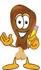 #27644 Clip Art Graphic of a Chicken Drumstick Mascot Character Holding a Pencil by toons4biz