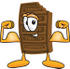 #27696 Clip Art Graphic of a Chocolate Candy Bar Mascot Character Flexing His Arm Muscles by toons4biz