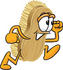 #27748 Clip Art Graphic of a Scrub Brush Mascot Character Running by toons4biz