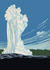 #27990 Eruption of The Old Faithful Geyser In Yellowstone National Park, Wyoming Stock Illustration by JVPD