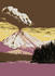 #27992 Volcanic Explosion Near Manzanita Lake in Lassen Volcanic National Park, California Stock Illustration by JVPD