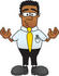 #28474 Clip Art Graphic of a Geeky African American Businessman Cartoon Character by toons4biz