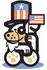 #29013 Royalty-free Cartoon Clip Art of a Cute Dog Disguised As Uncle Sam, Waving A Flag On Independence Day by Andy Nortnik