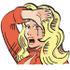 #29130 Royalty-free Cartoon Clip Art of an Upset Blond Cowgirl Holding Her Arm Over Her Forehead and Crying Tears of Sadness by Andy Nortnik