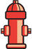 #29273 Royalty-free Cartoon Clip Art of a Red Fire Hydrant Ready For Use In Case Of An Emergency by Andy Nortnik