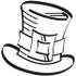#29534 Royalty-free Cartoon Clip Art of a Leprechaun’s Tophat With A Buckle in Black and White by Andy Nortnik