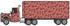 #29753 Clip Art Graphic of a Pink Camouflage Semi Truck by DJArt