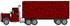 #29754 Clip Art Graphic of a Red Camouflage Semi Truck by DJArt