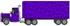 #29760 Clip Art Graphic of a Purple Camouflage Transfer Truck by DJArt