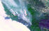 #30657 Stock Photo Of The Fires Burning Near Big Sur, California, As Seen From Space by JVPD