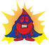#33365 Clip Art Graphic of a Transfusion Blood Droplet Mascot Cartoon Character Dressed as a Super Hero by toons4biz