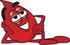 #33373 Clip Art Graphic of a Transfusion Blood Droplet Mascot Cartoon Character Resting His Head on His Hand by toons4biz