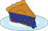 #33423 Clipart of a Warm Slice Of Fresh Blueberry Pie Served On A Diner Plate by Maria Bell