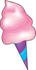 #33426 Clipart of a Blue And Purple Spiral Cone With Pink Cotton Candy by Maria Bell