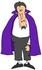 #34173 Clip Art Graphic of a Purple Caped Vampire Man With Fangs by DJArt