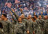 #3811 Soldiers Waving American Flags by JVPD