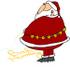 #38910 Clip Art Graphic of Santa Claus Pissing in the Snow, Writing Bah Humbug by DJArt