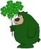 #41185 Clip Art Graphic of a Green St Patrick’s Day Bear With Clover Balloons by DJArt
