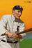 #41256 Stock Illustration of a Vintage Baseball Card Of Ty Cobb Of The Detroit Tigers, Swinging A Baseball Bat by JVPD
